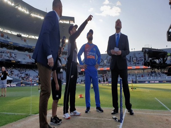 Both the captains in the middle for the toss. (Photo/BCCI Twitter) Both the captains in the middle for the toss. (Photo/BCCI Twitter)