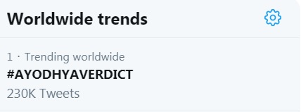 Ayodhya Verdict Trends On Twitter Worldwide