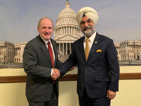 Indian Ambassador to the US, Taranjit Singh Sandhu and Senator, Jim Risch Indian Ambassador to the US, Taranjit Singh Sandhu and Senator, Jim Risch