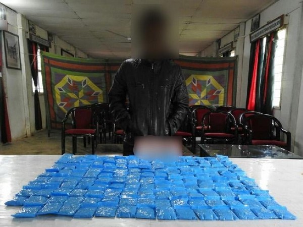 The seized contraband drugs by Assam Rifles on Oct 9 in Manipur. Photo/ANI The seized contraband drugs by Assam Rifles on Oct 9 in Manipur. Photo/ANI