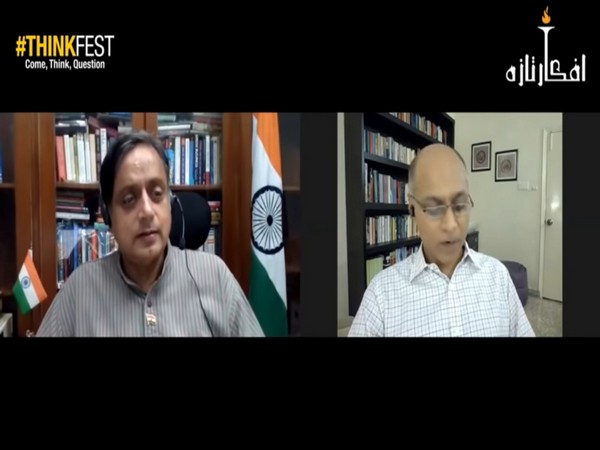 Congress Lok Sabha MP Shashi Tharoor in conversation with Pakistani journalist Khurram Husain Congress Lok Sabha MP Shashi Tharoor in conversation with Pakistani journalist Khurram Husain