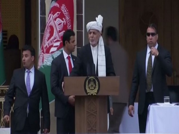 Afghan President Ashraf Ghani during the swearing-in ceremony in Kabul on Monday. Afghan President Ashraf Ghani during the swearing-in ceremony in Kabul on Monday.