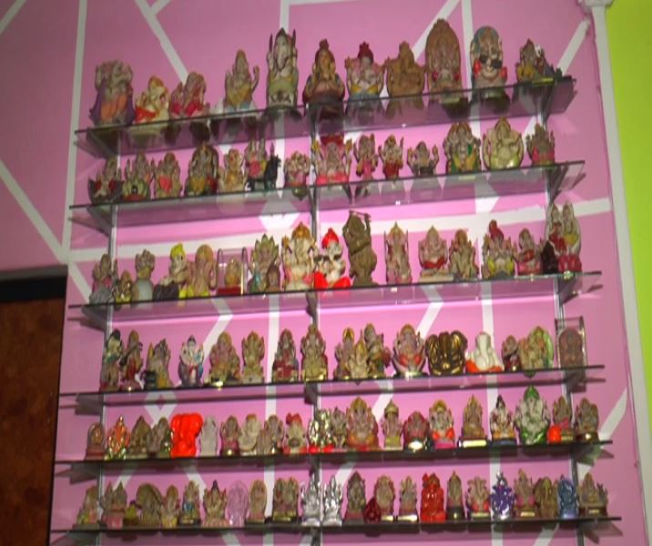 Image result for This Kanpur teacher showcased his collection of 700 different kinds of Lord Ganesh idols