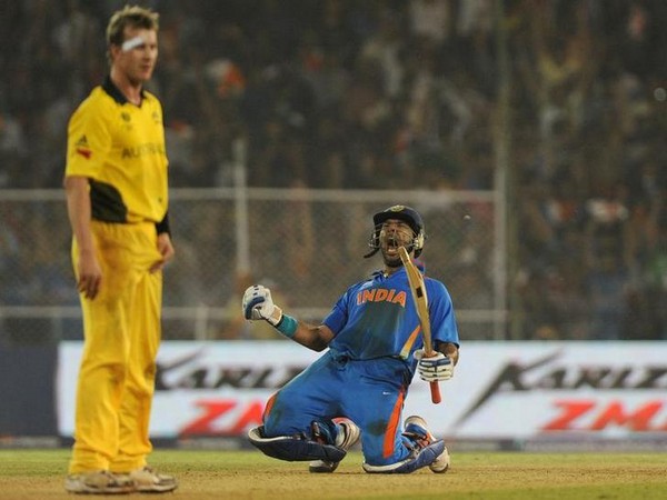 Yuvraj Singh in action against Australia in 2011 Yuvraj Singh in action against Australia in 2011
