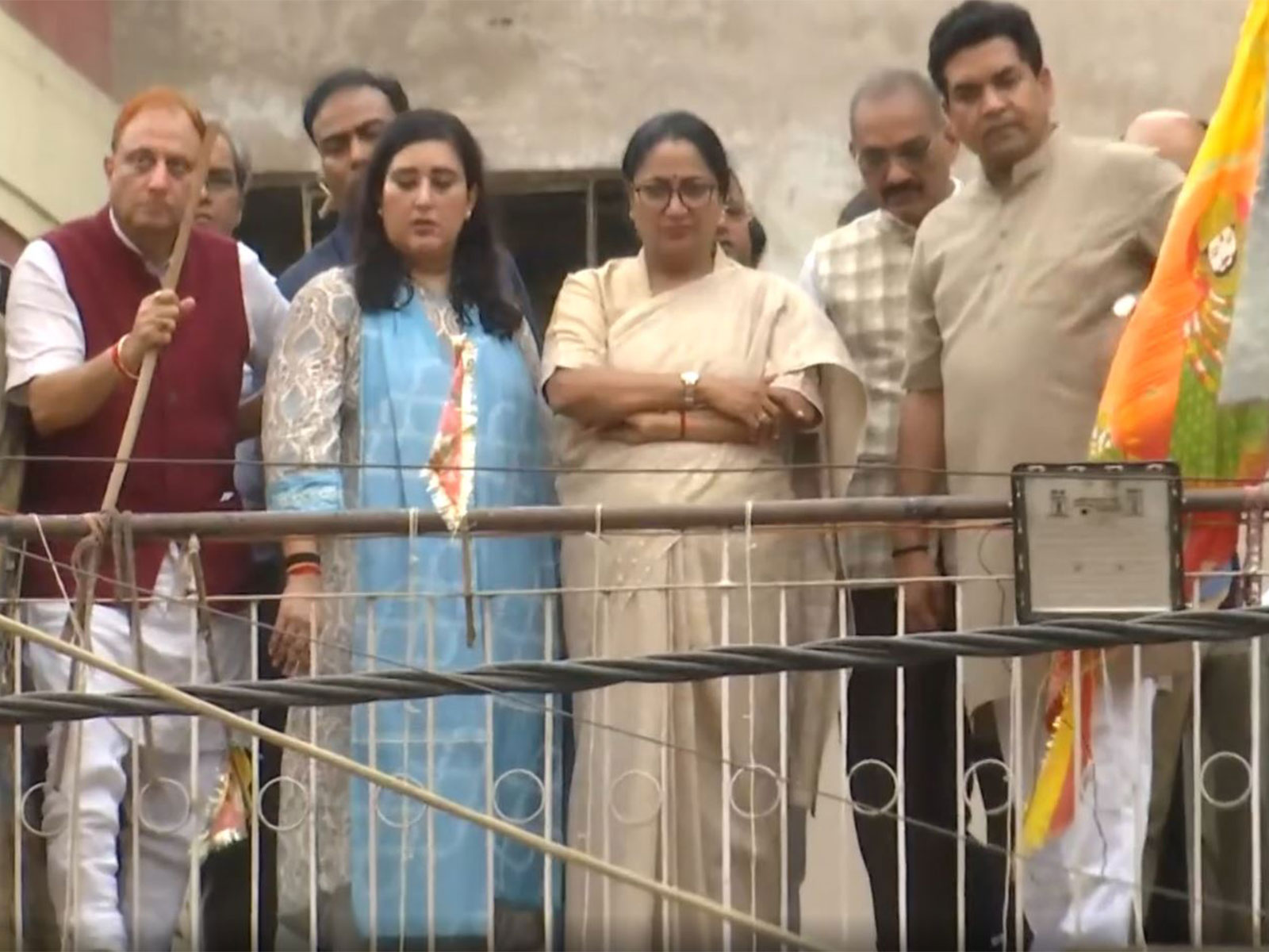 Delhi Chief Minister Rekha Gupta reached the site where building was collapsed (Photo/ANI)