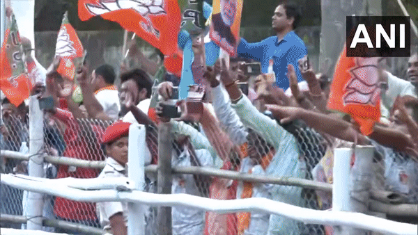 Prime Minister Narendra Modi held a roadshow in Patna (Photo/ANI)