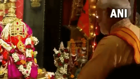 Prime Minister Narendra Modi offered prayers on the occasion of Ganesh Chaturthi