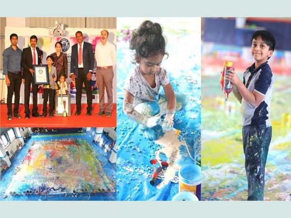 The sibling duo of Virat and Chanvitha created the largest abstract painting in the world. 