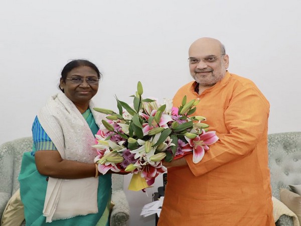 Union Home Minister Amit Shah meets Droupadi Murmu (Photo credit: @AmitShah)