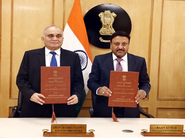 Chief Election Commissioner Rajiv Kumar and Election Commissioner Anup Chandra Pandey (Photo/ANI)