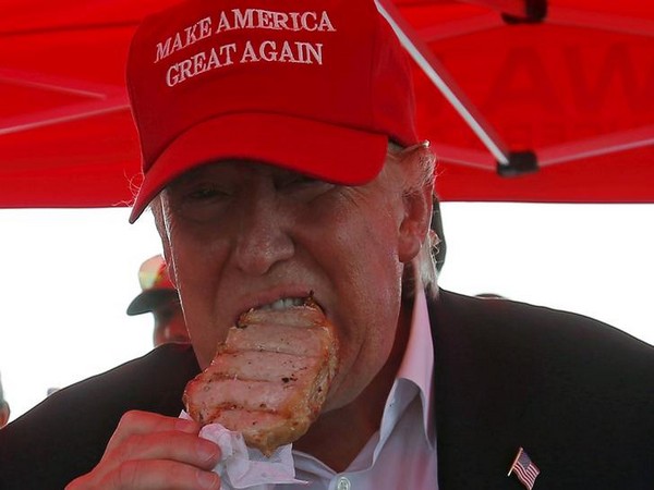 US President Donald Trump eating a pork chop (File pic) US President Donald Trump eating a pork chop (File pic)