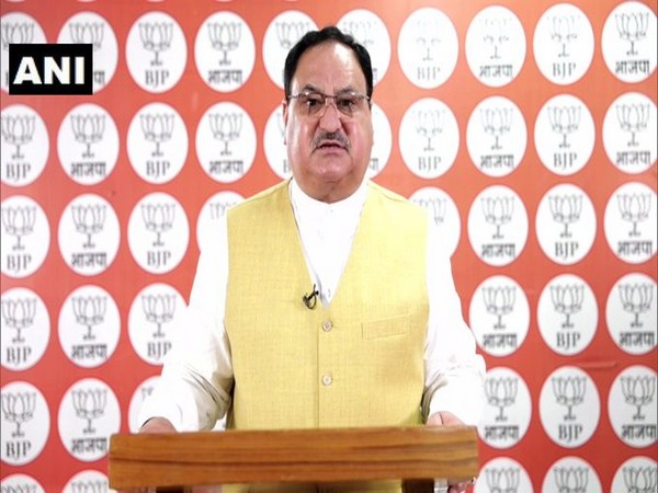 BJP president Jagat Prakash Nadda speaking after the budget in New Delhi. BJP president Jagat Prakash Nadda speaking after the budget in New Delhi.