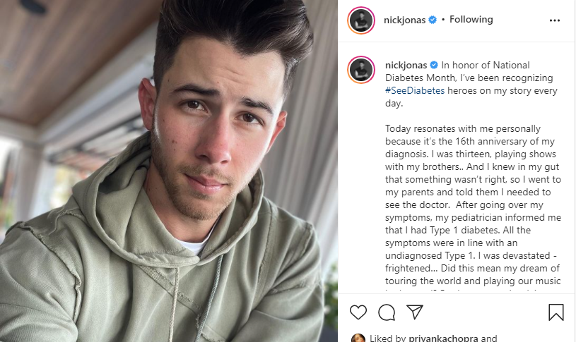 Nick Jonas Reflects On His Diabetes Diagnosis During National Diabetes Month