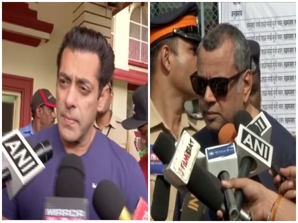 Salman Khan and Paresh Rawal while casting their vote in Mumbai Salman Khan and Paresh Rawal while casting their vote in Mumbai