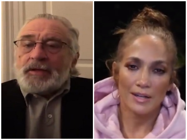 Veteran Hollywood actor Robert De Niro and Singer performer Jennifer Lopez (Image courtesy: Twitter)