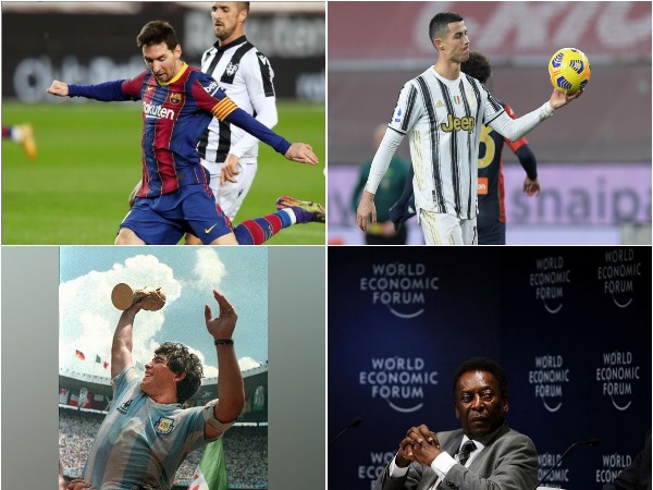 Messi, Ronaldo, Maradona and Pele