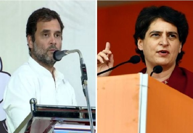 Congress leaders Rahul Gandhi and Priyanka Gandhi Vadra. Congress leaders Rahul Gandhi and Priyanka Gandhi Vadra.