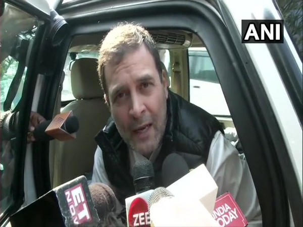 Congress leader Rahul Gandhi speaking to media after attending Budget session in Lok Sabha. Congress leader Rahul Gandhi speaking to media after attending Budget session in Lok Sabha.