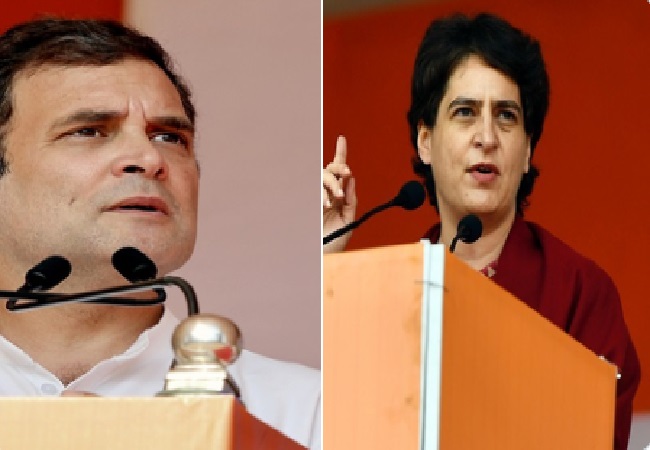 Congress leaders Rahul Gandhi and Priyanka Gandhi Vadra Congress leaders Rahul Gandhi and Priyanka Gandhi Vadra