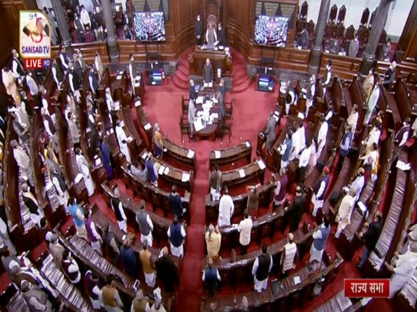 Visuals from Rajya Sabha