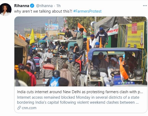 Rihanna Tweets On Farmers Protests In India Kangana Ranaut Calls Her Fool Ani Bw Businessworld