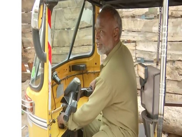 Abdul Hameed, a beneficiary of the Driver Empowerment Programme of the Telangana government (Photo/ANI)