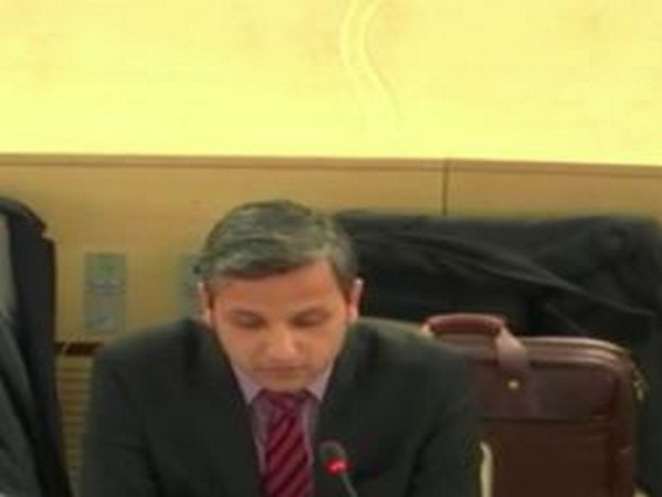 Indian diplomat Vimarsh Aryan speaking at UNHRC on Thursday