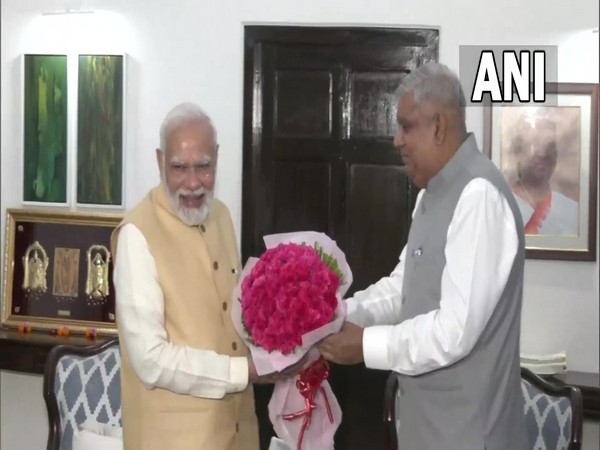 Prime Minister Narendra Modi meets Vice President Jaideep Dhankar (File Photo/ANI) 