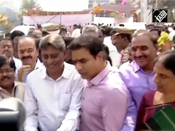 Telangana Minister KTR inaugurates Kothaguda-Kondapur Flyover