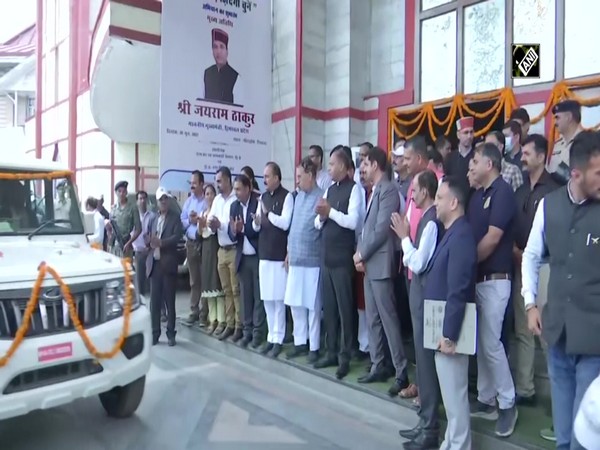 HP CM Jairam Thakur flags off vehicles of Department of State Taxes and Excise in Shimla