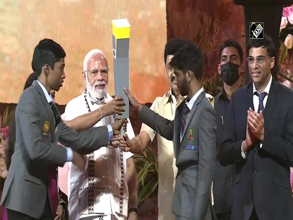 44th Chess Olympiad: Viswanathan Anand hands over Olympiad torch to PM Modi