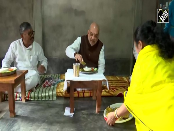 HM Amit Shah, Tripura CM Manik Saha enjoy lunch with BJP workers in Chandipur