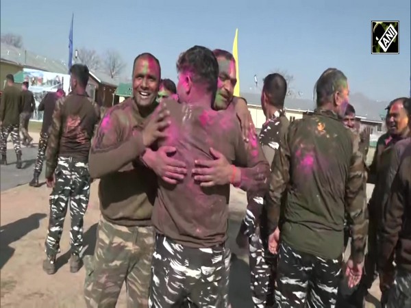 J&K: CRPF Jawans celebrate Holi away from their homes in Pulwama