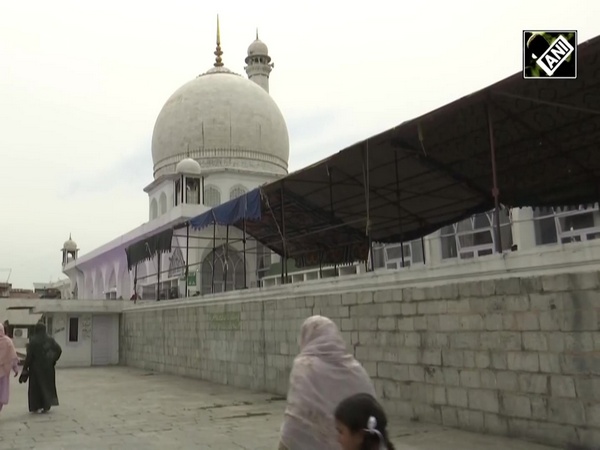 Devotees offer prayers on first Friday of Ramadan at Hazratbal Mosque in Srinagar
