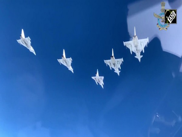 IAF Mirage 2000 takes joint flight with Finnish Air Force F18 and Royal Air Force Typhoons