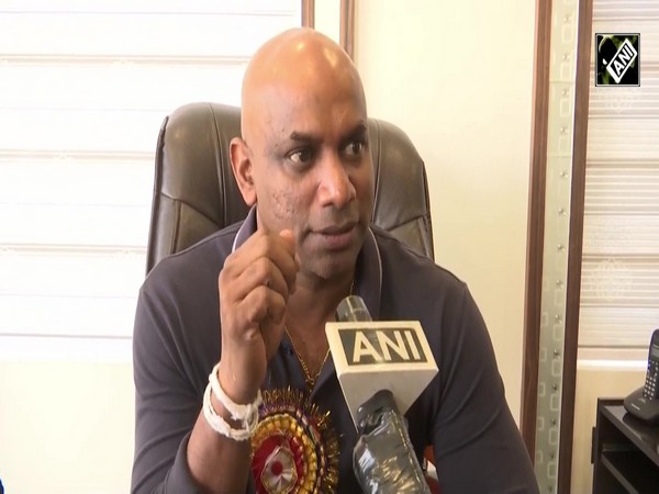 Former Sri Lankan cricketer Sanath Jayasuriya interacts with young cricketers in Srinagar