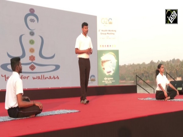 G20 delegates take part in yoga session during ‘2nd G20 Health Working Group meeting’ in Goa