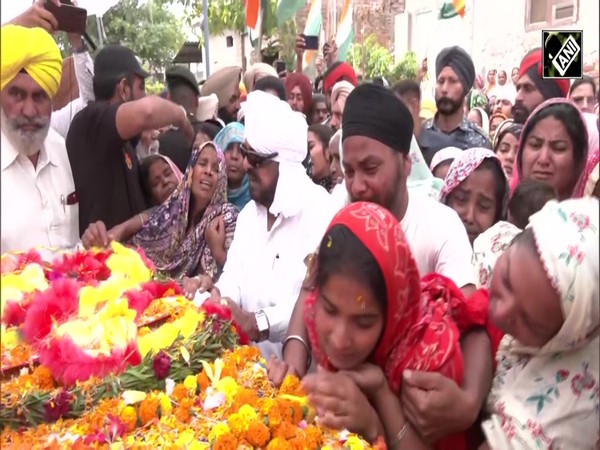 Poonch attack: Slain soldier’s wife pays final respect to husband Kulwant Singh