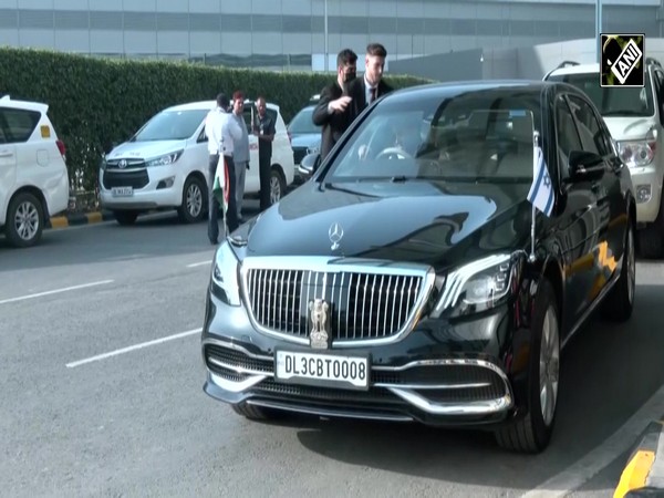 Israeli Foreign Minister Eli Cohen arrives in Delhi