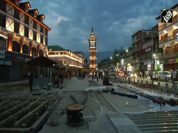 Illumination and night view of Ghanta Ghar attract people to Lal Chowk in Srinagar