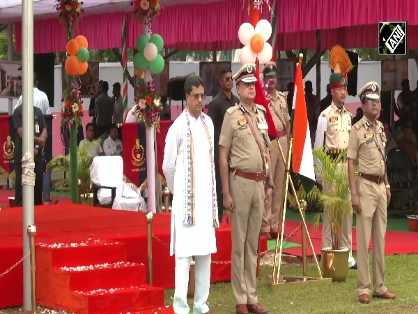 Tripura CM Manik Saha presents awards, medals to cops on 77th Independence Day