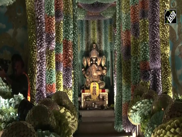 Sri Sathya Ganapathi Temple uses Indian currency for decoration