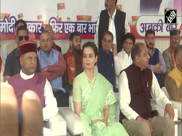 BJP Lok Sabha candidate Kangana Ranaut offers prayers at Bhoothnath Temple in Mandi